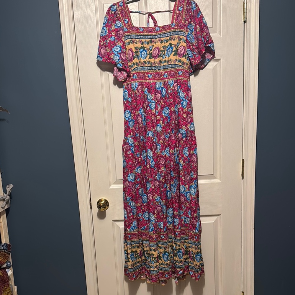 Floral Bohemian Maxi Dress - Multicolor